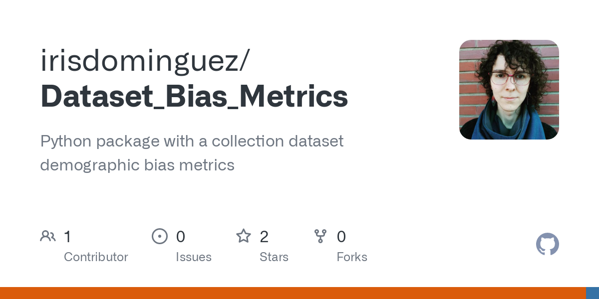 Metrics for bias in machine learning datasets