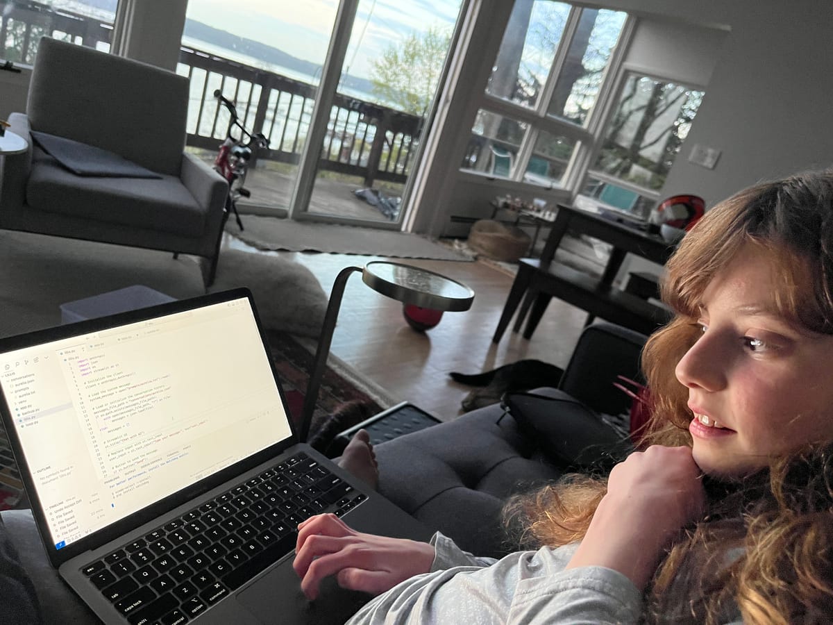 AI is teaching my nine year daughter old to code
