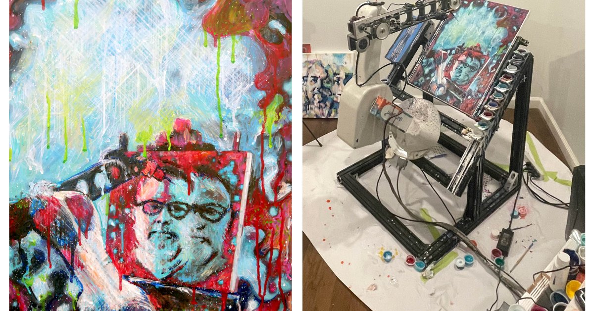 Inside the Studio With an AI-Guided Painting Robot