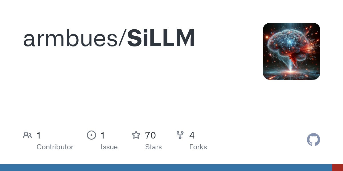 SiLLM – Silicon LLM Training and Inference Toolkit