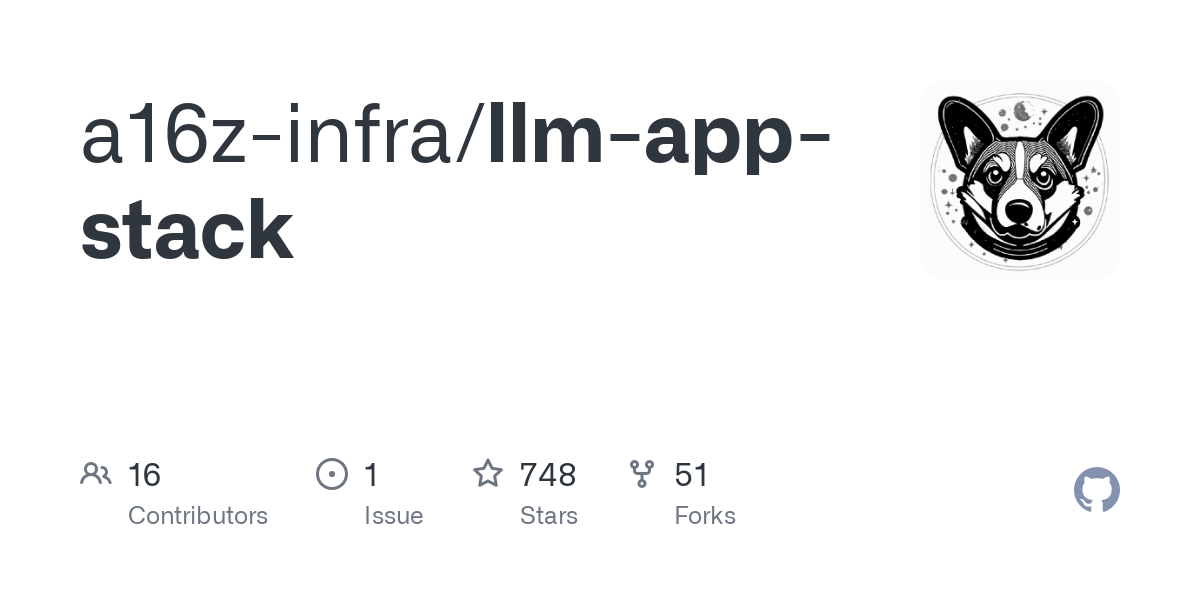 LLM App Stack – GitHub collection with traction data
