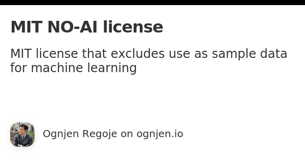 MIT No-AI License