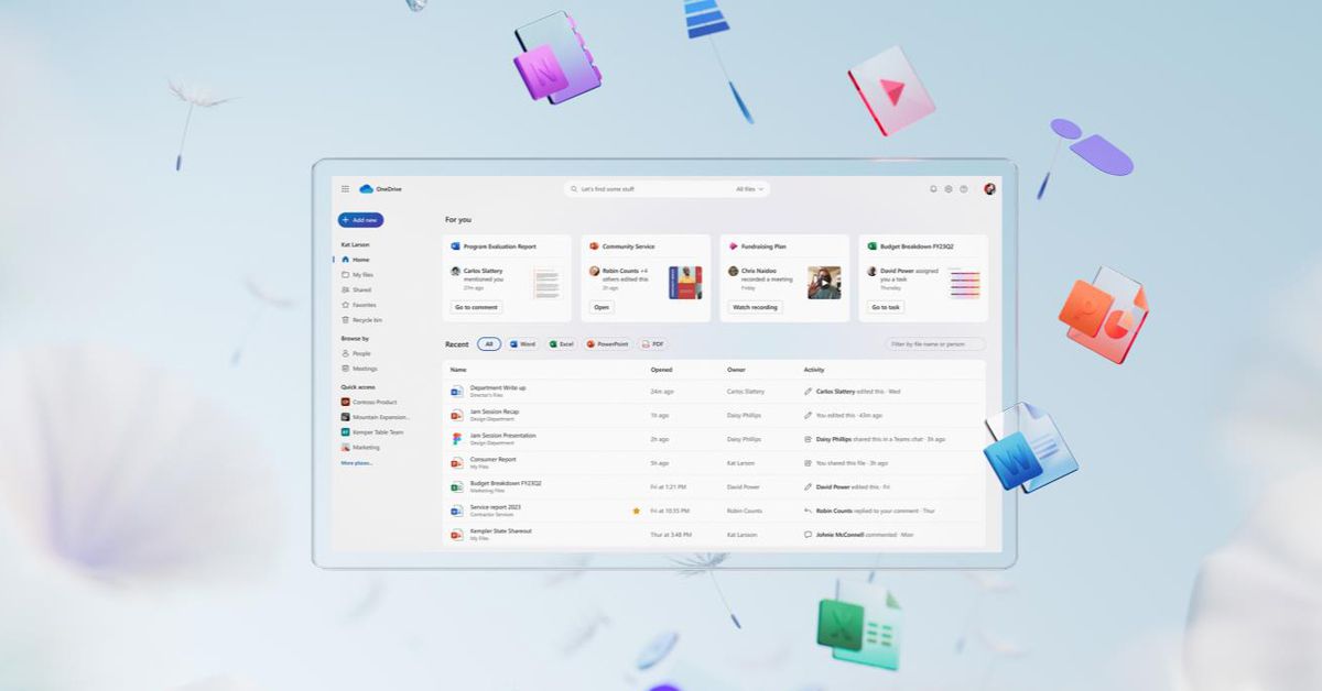 Microsoft overhauls OneDrive with a big new design, AI Copilot integration